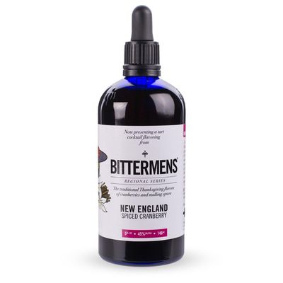 Bittermens New England Spiced Cranberry Bitters, 5oz - For Modern Cocktails, The Traditional Flavors of Cranberries and Mulling Spices
