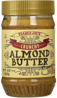 Trader Joe&#39;s Crunchy Salted Almond Butter 16 oz