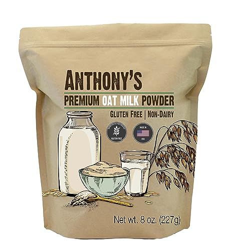 Anthony&#39;s Premium Oat Milk Powder, 8 oz, Gluten Free, Non GMO, Vegan, Made in USA