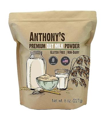 Anthony&#39;s Premium Oat Milk Powder, 8 oz, Gluten Free, Non GMO, Vegan, Made in USA