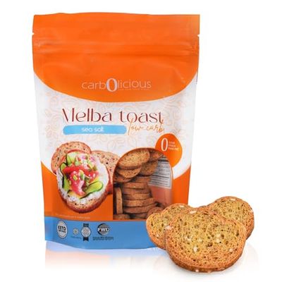 Low Carb Melba Toast - Sea Salt Flavor For Dips, Spreads, Soups, Salads &amp; More - 4oz