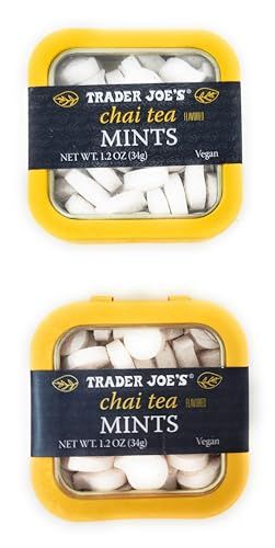 Trader Joe&#39;s Chai Tea Flavored Mints Net Wt. 1.2 oz /34g (Pack of 2)