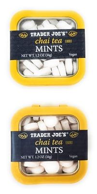Trader Joe&#39;s Chai Tea Flavored Mints Net Wt. 1.2 oz /34g (Pack of 2)
