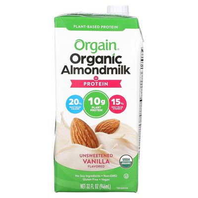 Orgain Milk Almond Organic Unsweetened, 32 oz