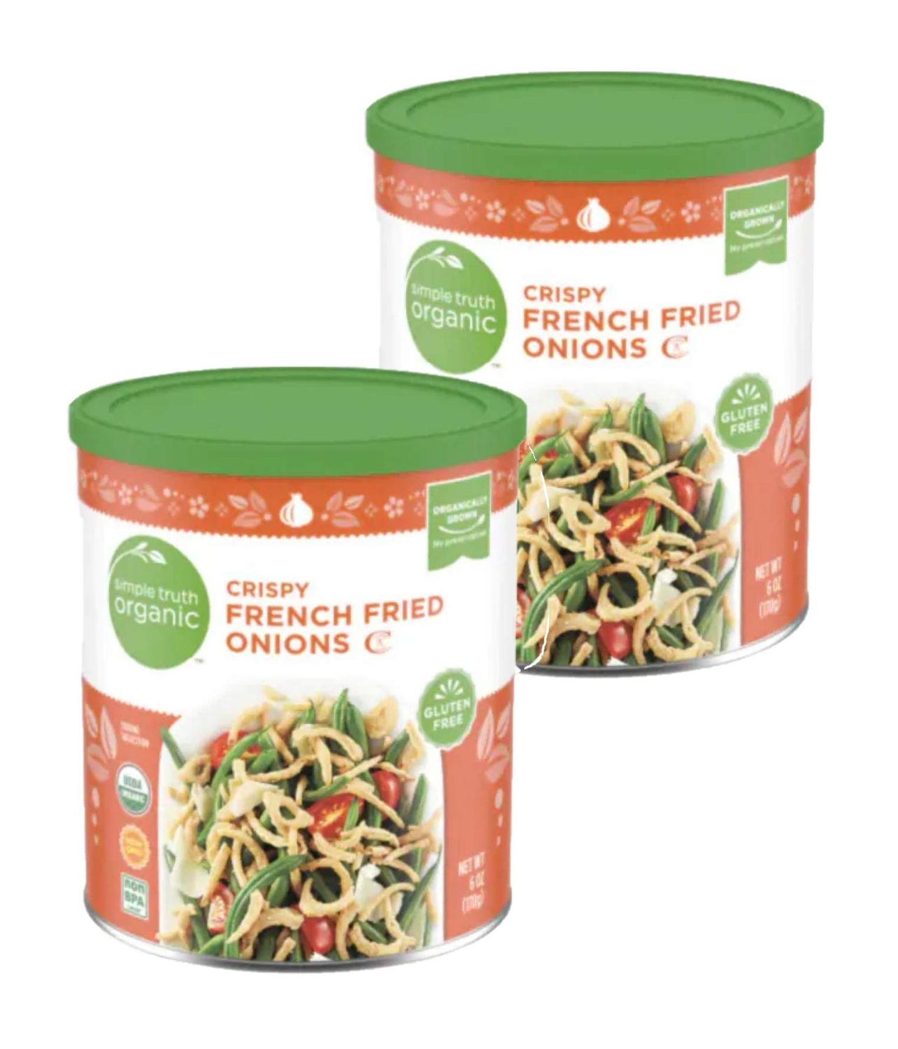Simple Truth Organic Crispy French Fried Onions, 6 oz (Pack of 2)