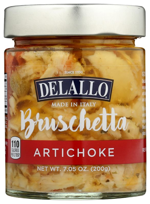 Delallo Bruschetta Artichoke, Vegan, 7.05 Ounces (Pack Of 6)