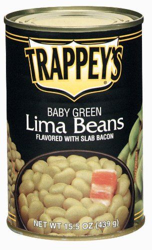Trappey&#39;s Baby Green Lima Bean With Bacon, 15.5000-Ounce (Pack of 6)