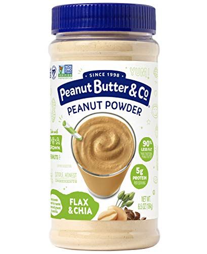 Peanut Butter &amp; Co. Flax &amp; Chia Peanut Protein Powder, Non-GMO Project Verified, Gluten Free, Vegan, 6.5 Ounce Jar