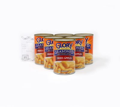 Glory Fried Apples, 6-14.5 Ounce Cans Bundled with a JFS Recipe Card