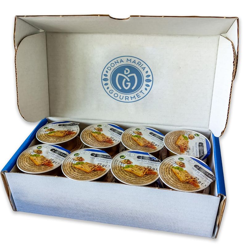 Sardine Pat | 24 tins | 18 ounces | Sardine pat Portugal, Pate to spread or dip, Pate Spread for Humans, Seafood Tapas, Ideal for appetizers | Glute-free | Omega 3 | Sardine Paste