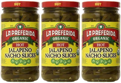La Preferida Organic Jalapeno Nacho Slices, Hot, 11.5 Ounce (Pack of 3)