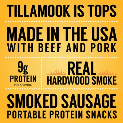 Tillamook Country Smoker Real Hardwood Smoked Sausages, Pepper, 15.2 Ounce Tall Jar, 20 Count