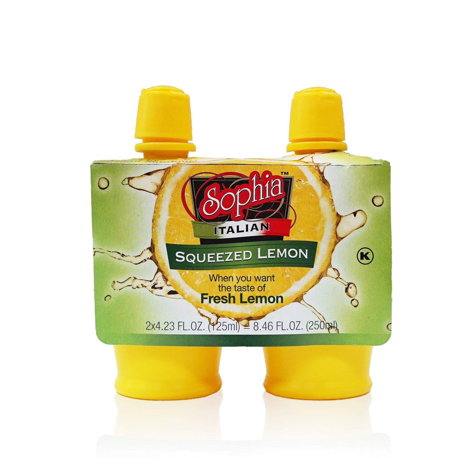 Sophia Foods Lemon Juice from Sicily - 100% Freshly Squeezed Sicilian Lemon Juice - Twin Pack (2 x 125ml) - Pure, Bottled Italian Lemon Juice for Cooking, Cocktails, and More (1-pack)