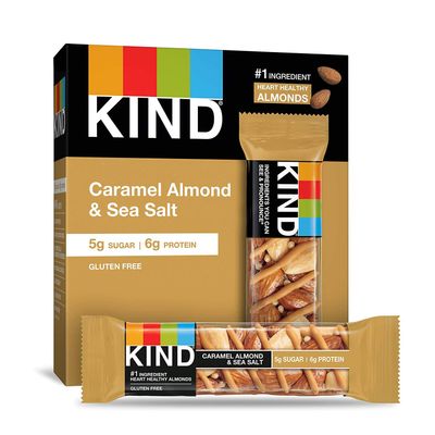 KIND Nut Bars, Caramel Almond &amp; Sea Salt, Gluten Free, Low Sugar, 6g Protein, 6 Count