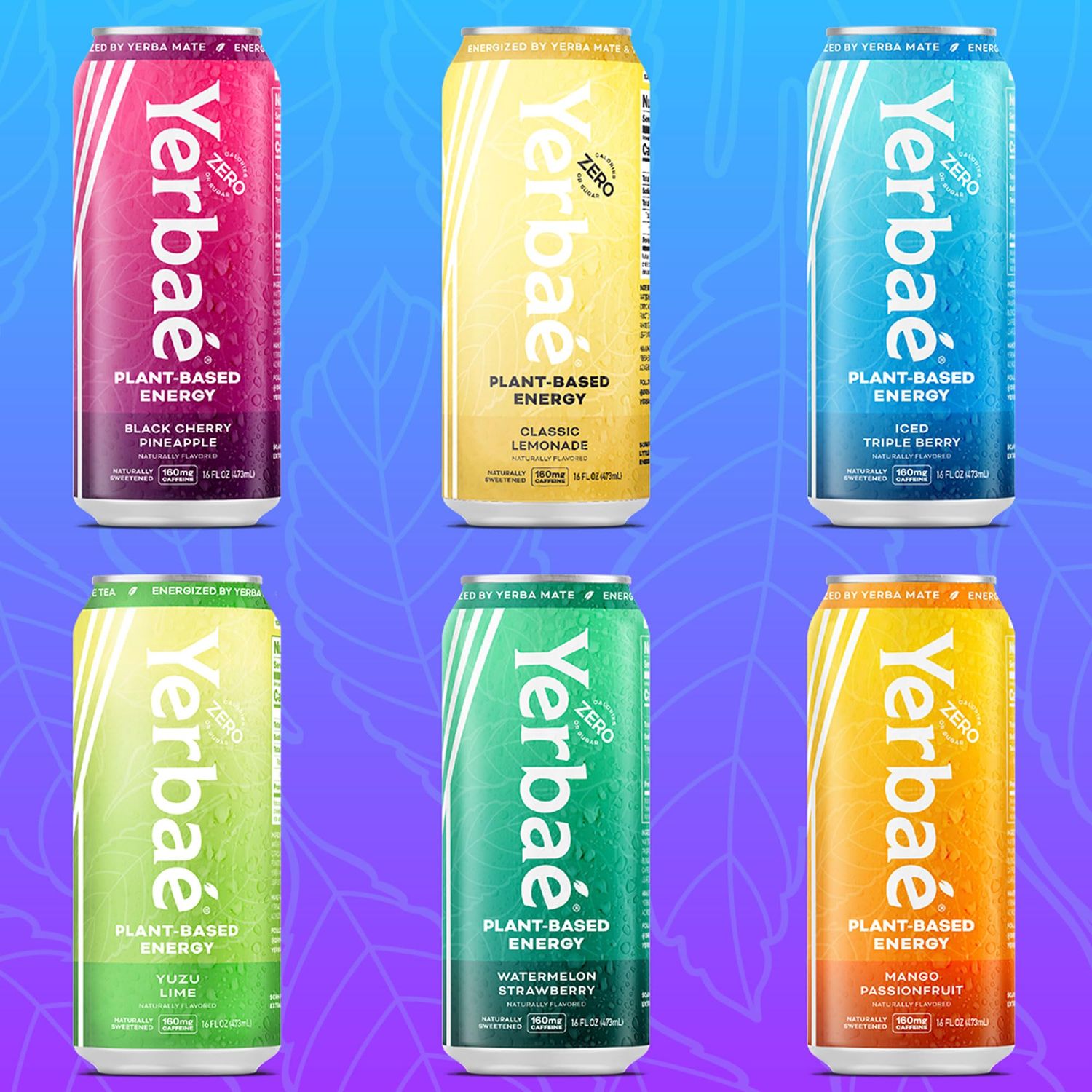 Yerba Assorted Flavors Official Variety Pack, Plant-Based Energy Drinks. Yerbae has Zero Sugar, Zero Calories, Zero Carbs - Energized by Yerba Mate 16 Fl Oz (Pack of 12)