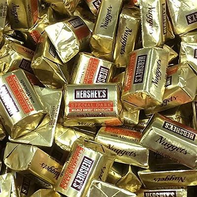 Nuggets Special Dark Chocolate with Almond | Healthy Chocolate Treats, Great for Wedding, Easter, Halloween, Movies | Individually Wrapped, 2 Pounds
