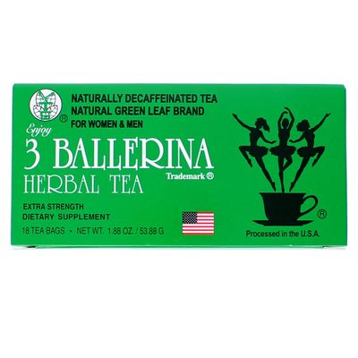 3 Ballerina Diet Tea Extra Strength for Men and Women (6 Boxes x 18 Bags)