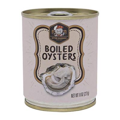 Otter Kingdom Premium Whole Boiled Oysters(EZO), 8-Ounce Cans (Pack of 12)