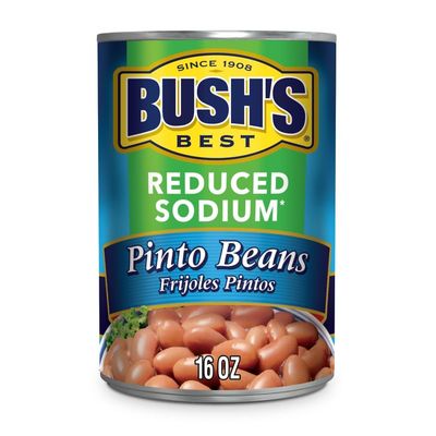 BUSH'S BEST Pinto Beans, 16 Ounce Can, Canned Beans, Pinto Beans Canned, Source of Plant Based Protein and Fiber, Low Fat, Gluten Free, For Soups, Salads and More BUSH'S BEST Pinto Beans, 16 Ounce Can, Canned Beans, Pinto Beans Canned, Source of Plant Based Protein and Fiber, Low Fat, Gluten Free, For Soups, Salads and More