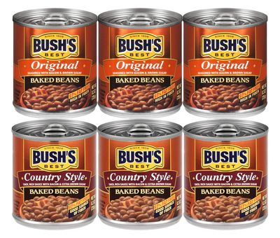 Bush&#39;s Best 3 Original Baked Beans, 3 Country Style Baked Beans, 8.3 Oz Variety Pack, 1 CT