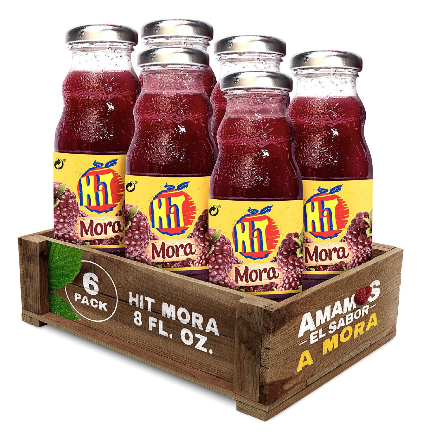 Hit Blackberry juice 8 fl oz | 237ml glass x 6 units