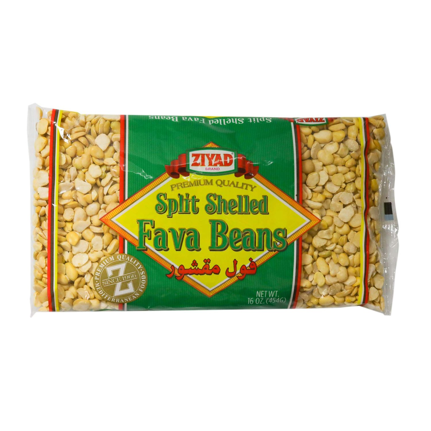 Ziyad Brand Premium Quality Split Shelled Fava Beans, Broad Bean, No Additives, No Preservatives, Perfect for Foul Mudammas 16oz