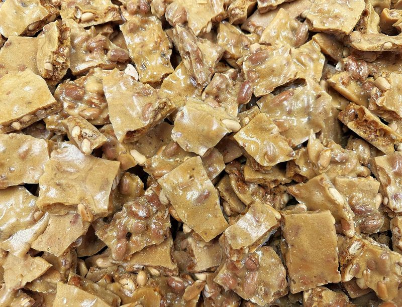 Grannys Confections Premium Handmade Peanut Brittle, Loaded With Peanuts, Just Like Granny Used to Make. Gourmet Peanut Brittle Candy. One Pound Bag (16oz)