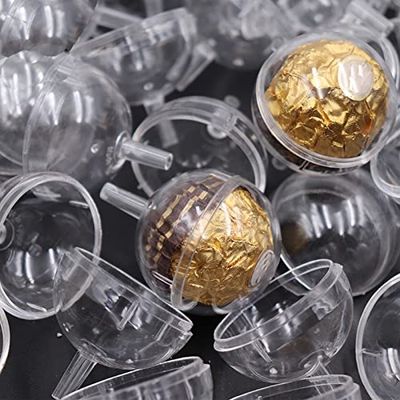 EORTA 20 Pcs Chocolate Lollipop Case Plastic Chocolate Flower Holder to Make Bouquet for Birthday Wedding Valentines Day, Clear