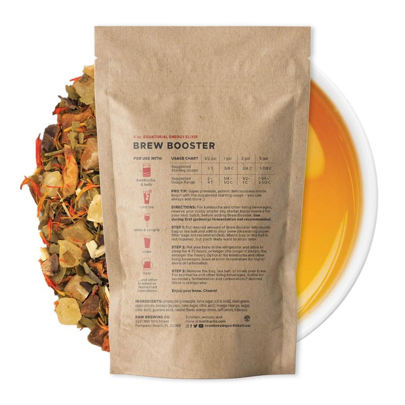 Kombuchacom Equatorial Energy Elixir Brew Booster  Premium Botanical Kombucha Flavoring Blend for Home Brewed Kombucha Tea Sangria  More  Easy  Delicious Flavors for Your Kombucha Starter Kit  8 ounce