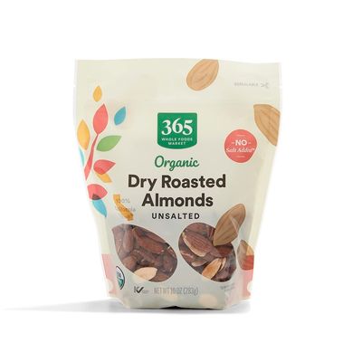 365 by Whole Foods Market, Organic Dry Roasted &amp; Unsalted Almonds, 10 Ounce