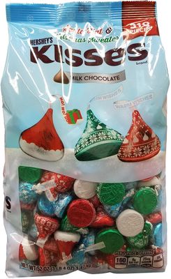 Hershey&#39;s Kisses Milk Chocolate Santa Hat &amp; Kissmas Sweater, 310 Coun