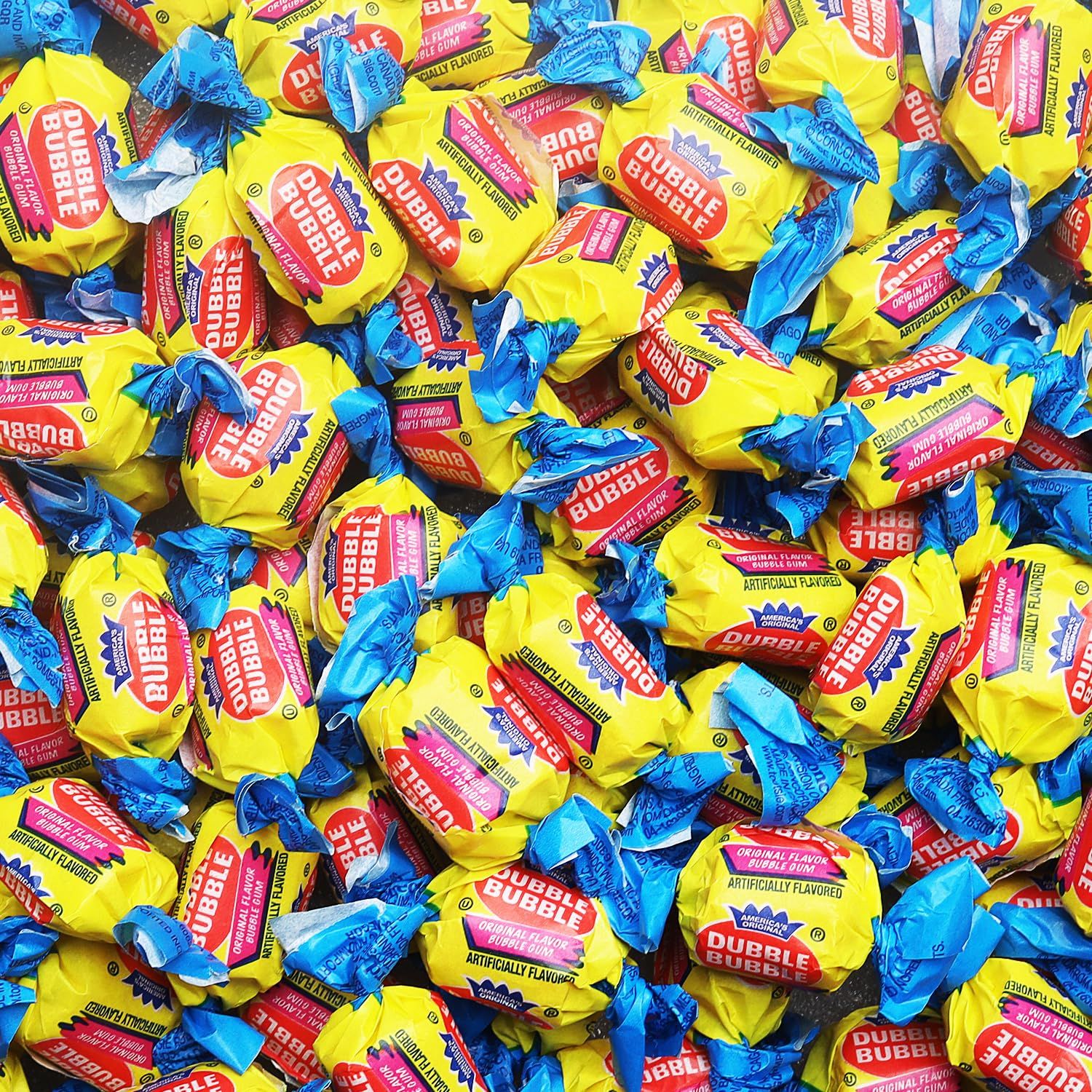 Global Gumball Bubble Gum, Original Flavor, Chewing Gum - 50 Pcs Twist Wrapped Gum - 12 Oz Individually Wrapped Bubblegum - Chewing Bubble Gum