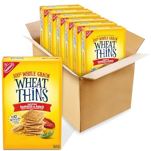 Wheat Thins Sundried Tomato &amp; Basil Whole Grain Wheat Crackers, 6-8.5 oz boxes