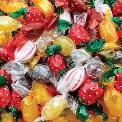 Old-School Hard Candy Christmas Assortment - Bulk Pack 2 Pounds - Cinnamon, Strawberry, Peppermint, Butterscotch, Fruit Flavors