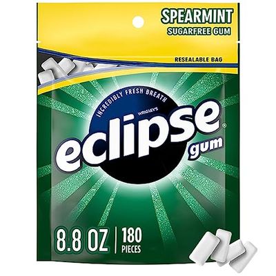 ECLIPSE Spearmint Sugar Free Chewing Gum, Bulk Pack, 180 Piece Bag
