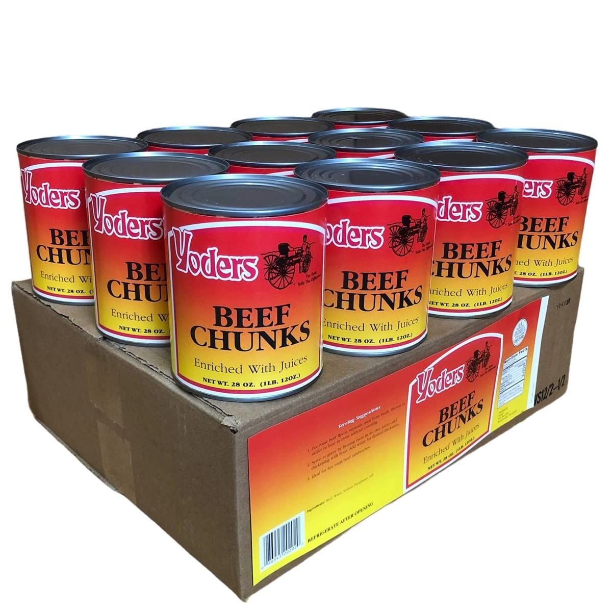 Yoders Canned Beef Chunks- Full Case