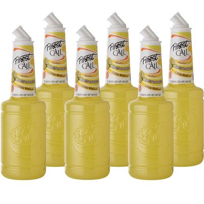 Finest Call Premium Sweet &amp; Sour LITE Drink Mix, 1 Liter Bottle (33.8 Fl Oz), Pack of 6