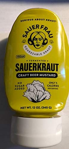 Sauer Frau Squeezable Sauerkraut (Craft Beer Mustard, 12 Ounce, 1 Bottle)