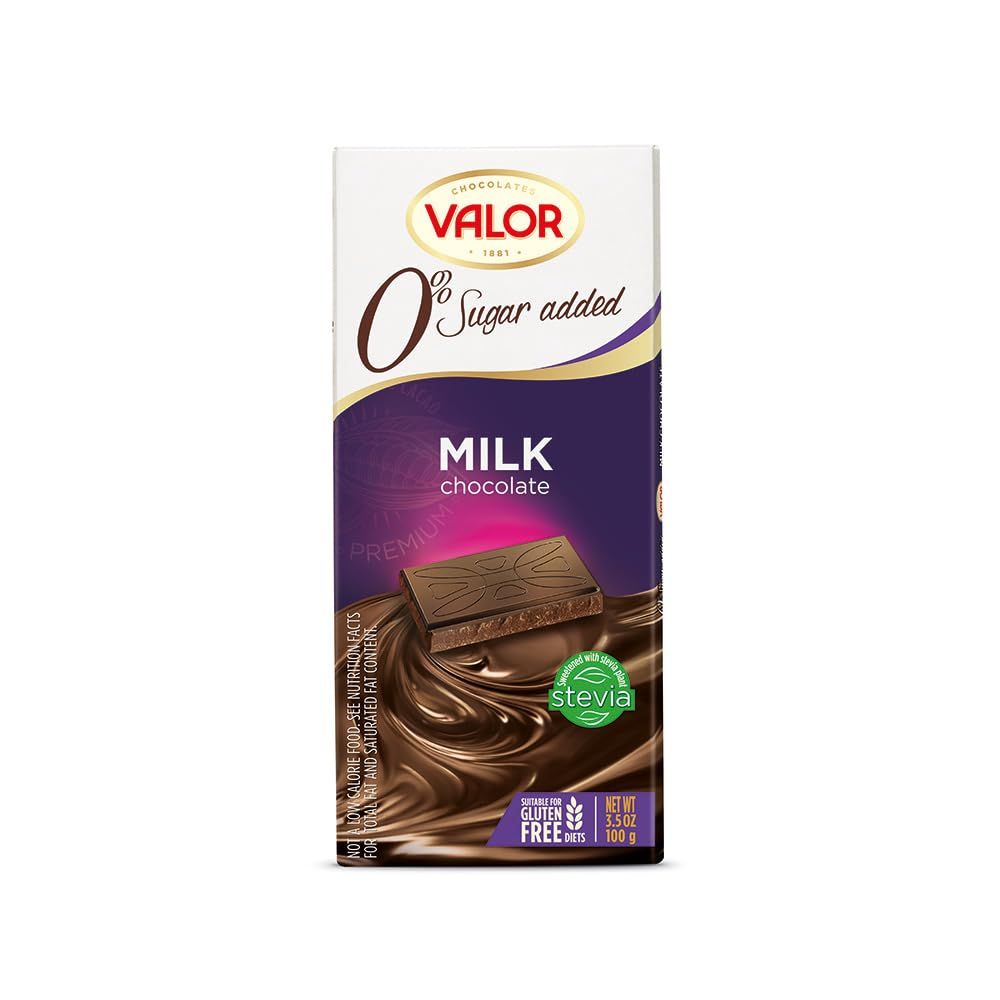 Valor Milk Chocolate No sugar added 100 gram (3.53 ounces)