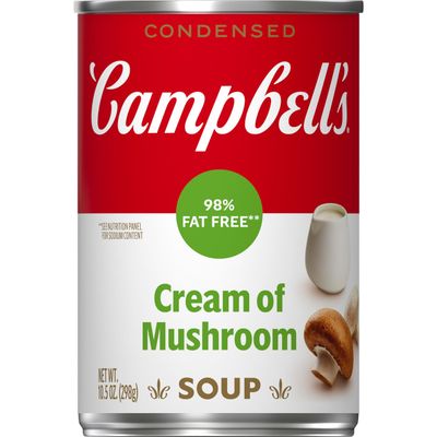 Campbell&#39;s Condensed 98% Fat Free Cream of Mushroom Soup, 10.5 oz Can