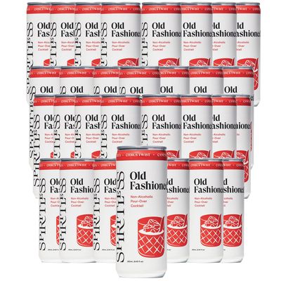 SPIRITLESS Old Fashioned | Non-Alcoholic Pour-Over Cans 30 Pack | Ready to Drink or Mocktail &amp; Cocktail Mixer | Non-GMO &amp; Vegan | 45 Calories | 8.45 Fl Oz Cans