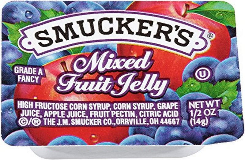 Smucker&#39;s Mixed Fruit Jelly, Portion Control, 0.5 Ounces, 200 Count