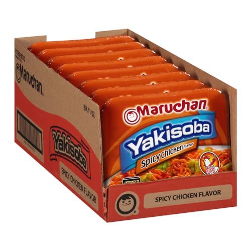 Maruchan Yakisoba Spicy Chicken Flavor, 4.11 Oz, Pack of 8, (4178990743)