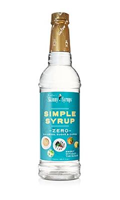 Jordan&#39;s Skinny Syrups Sugar Free Simple Syrup - 0 Calories 0 Sugar 0 Carbs - Gluten Free, Keto Friendly, Made in the USA