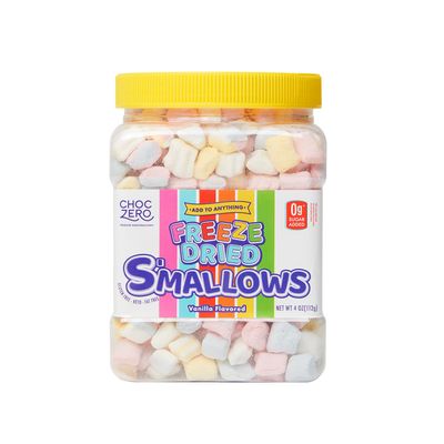 ChocZero Freeze Dried Marshmallow Bits - Zero Sugar Marshmallows - Keto, Fun Shapes, Baking, Ice Cream and Cereal Topping - 4 Ounce (Pack of 1)