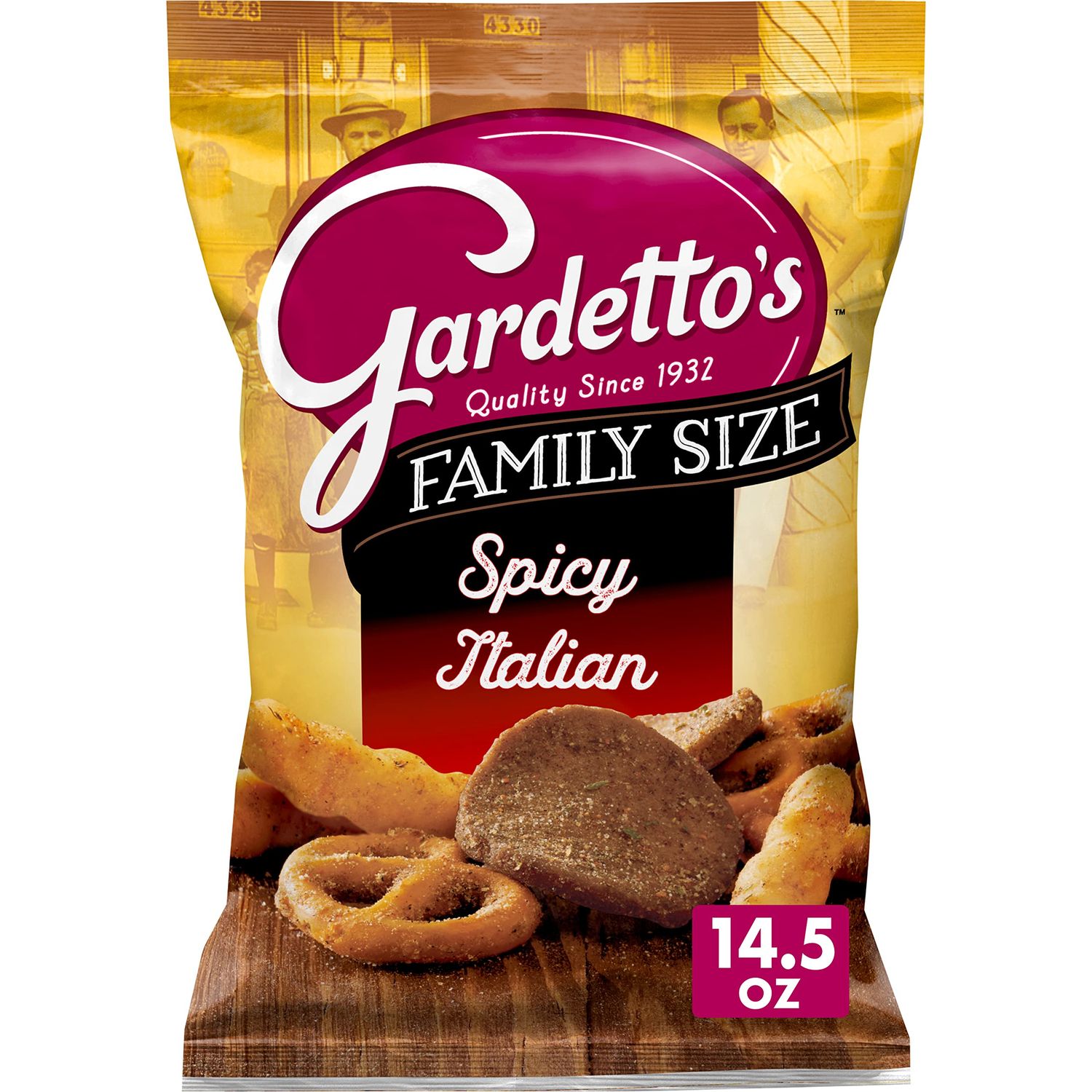 Gardetto&#39;s Snack Party Mix, Spicy Italian, Family Size Bag Pub Mix, 14.5 oz