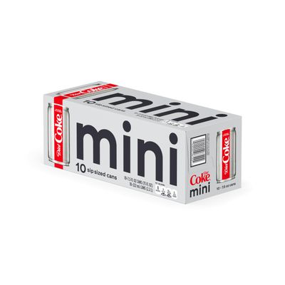 Diet Coke Mini-Can 7.5oz, 10 Pack (Package May Vary)