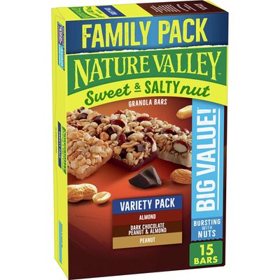 Nature Valley Granola Bars, Sweet and Salty Nut, Variety Pack, 15 Bars, 18 OZ