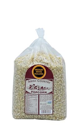 Amish Country Popcorn | 6 lb Bag | Medium White Popcorn Kernels | Old Fashioned, Non-GMO and Gluten Free (Medium White - 6 lb Bag)