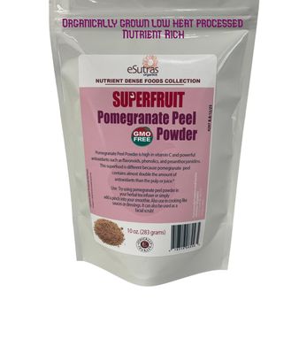 eSutras Organics Pomegranate Peel Powder Superfood, 10 Ounce